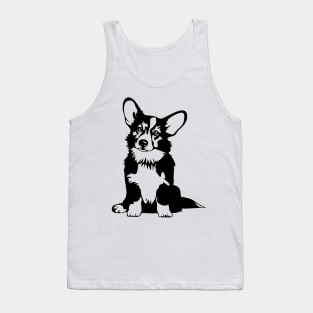 Cute Vintage Corgi - Dog Lover Corgis Tank Top